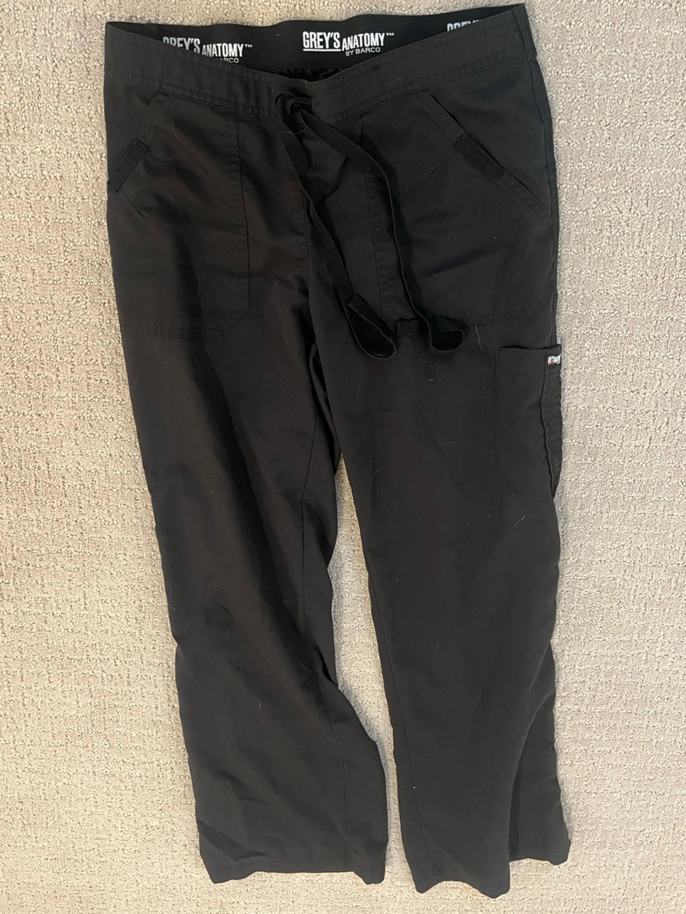 Grey's Anatomy Black Cargo Scrub Pants